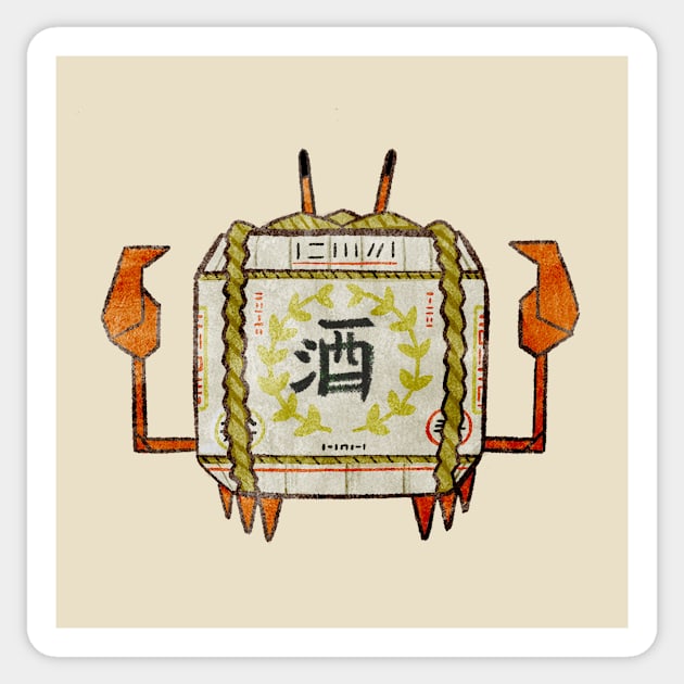 Sake Crab Sticker by Capt. Jack